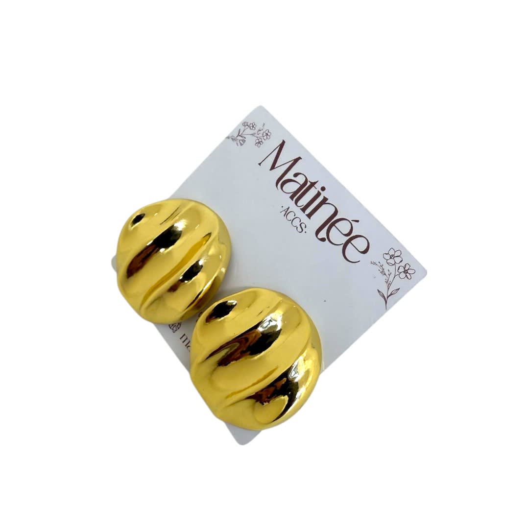 Aros topo maxi colgantes elegantes baño de oro / par12