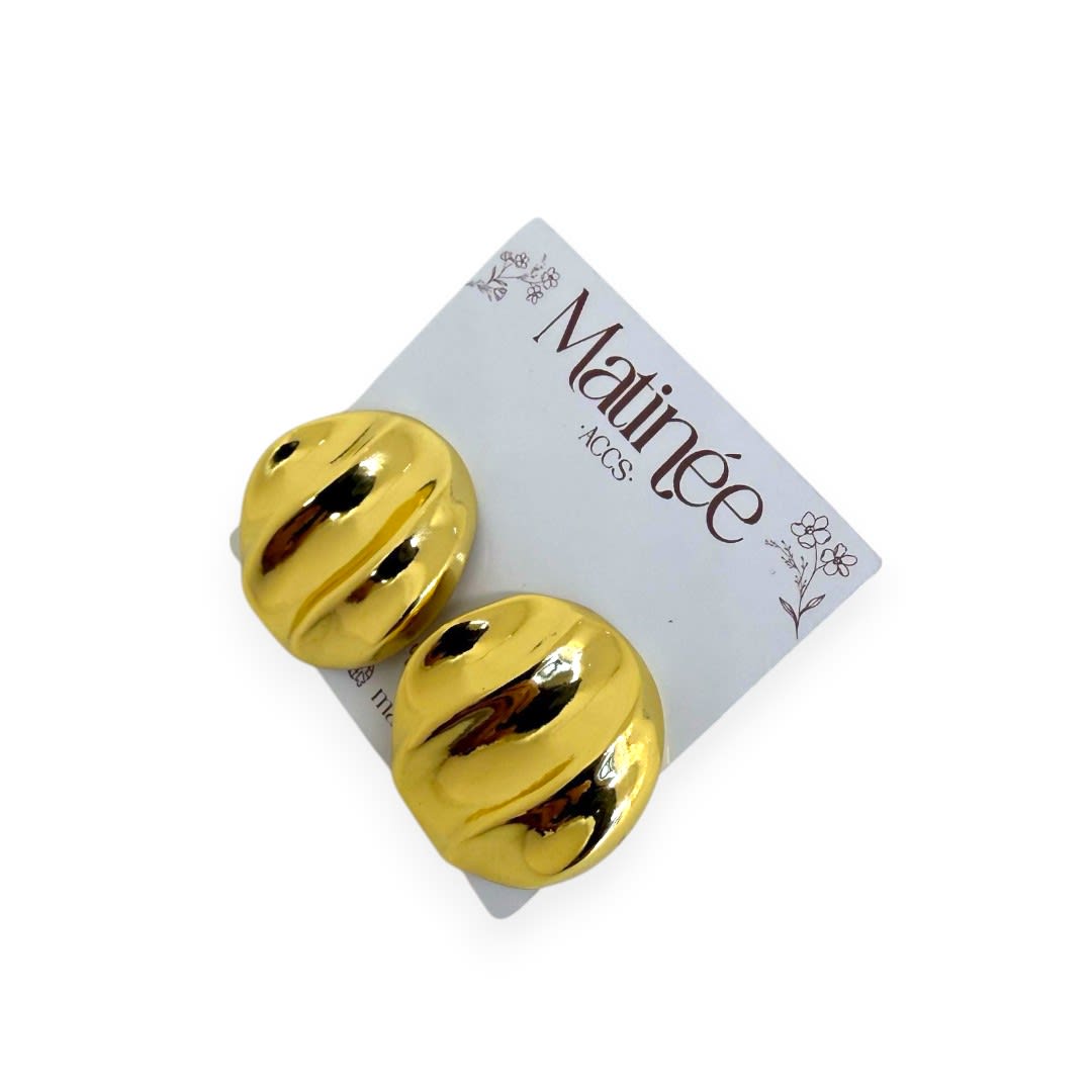 Aros topo maxi colgantes elegantes baño de oro / par11