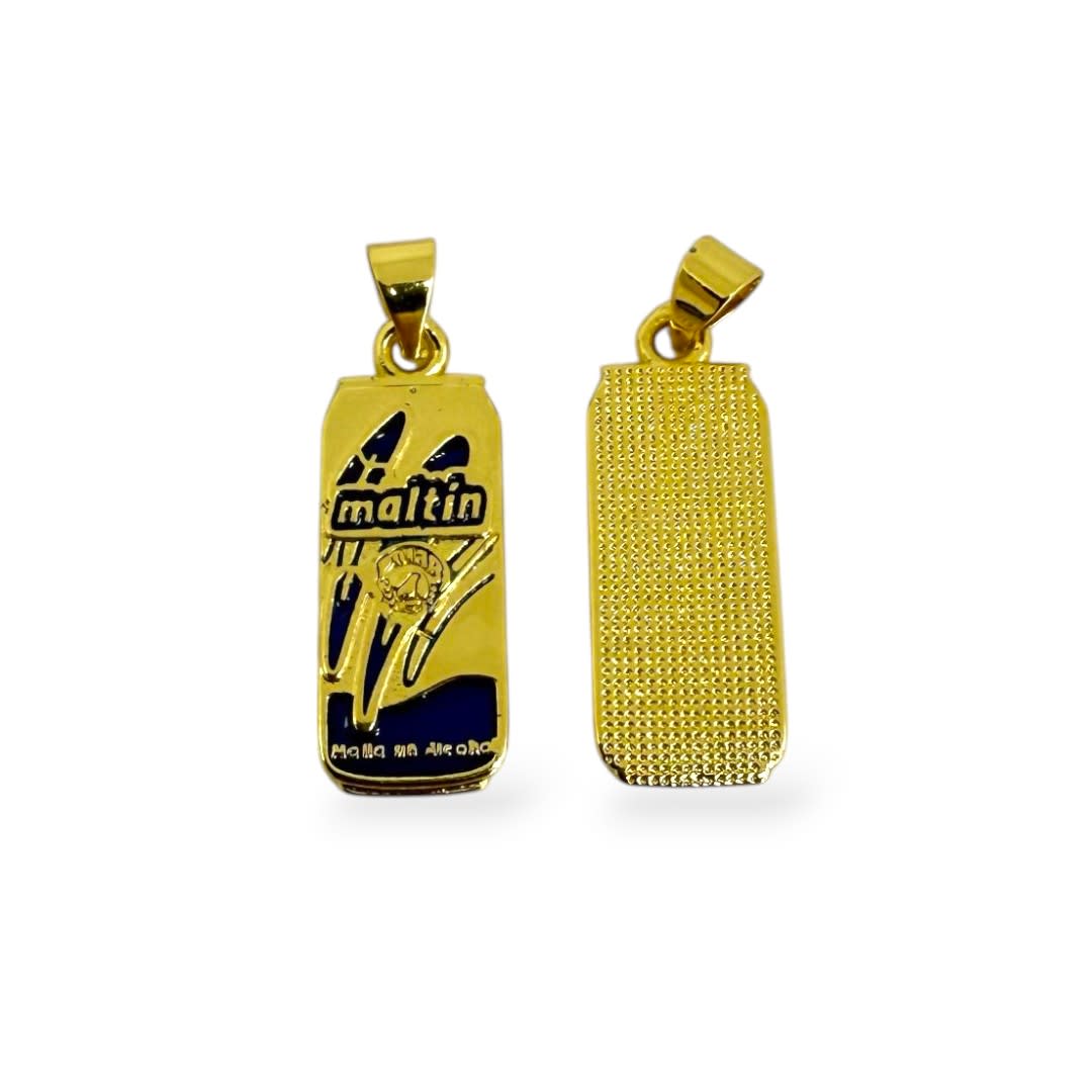 Dije colgante esmaltado maltin polar 20x10 mm baño de oro / unidad2