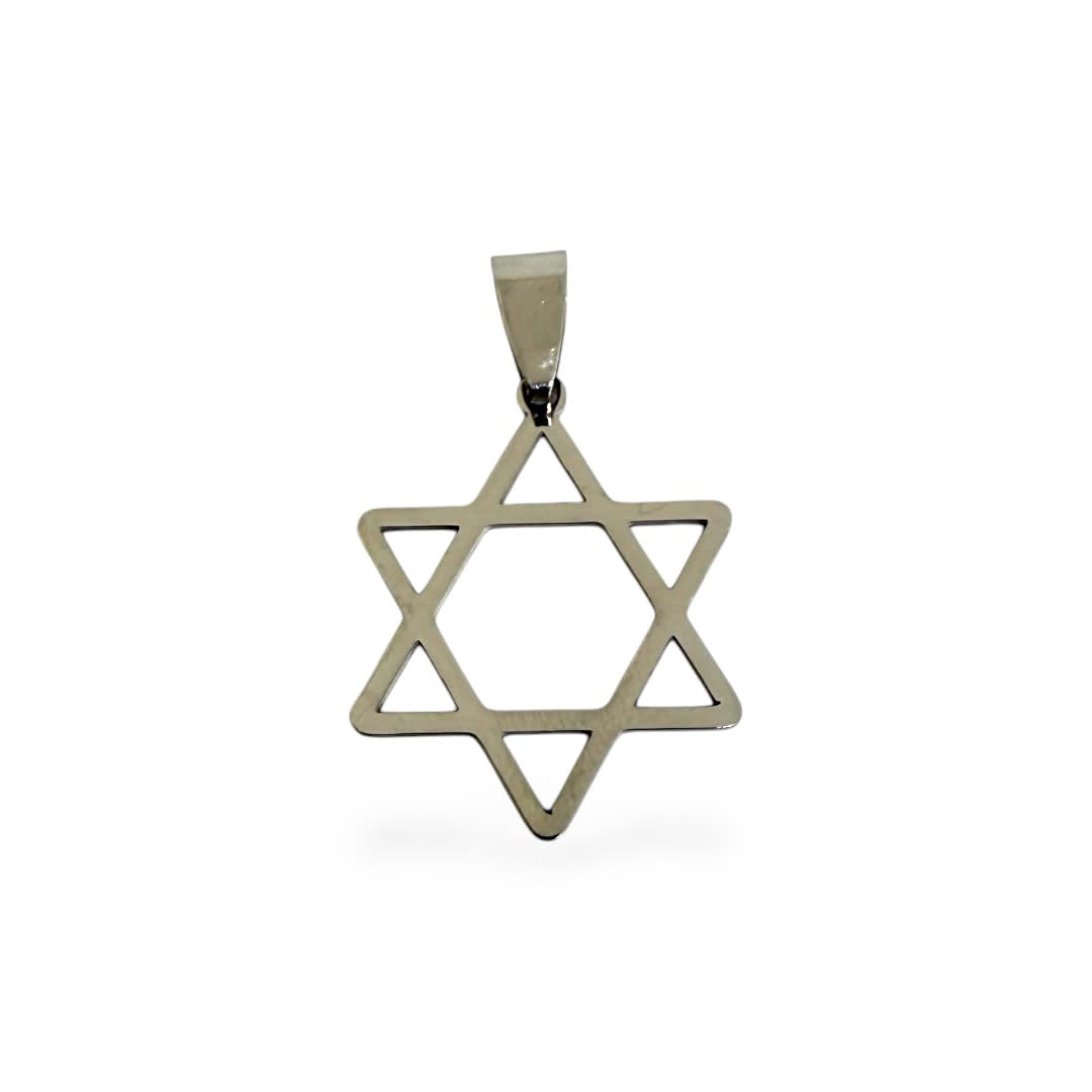 Dije colgante estrella de David acero 25 mm / unidad3