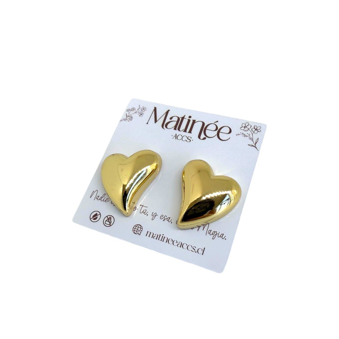 Aros topo maxi colgantes elegantes baño de oro / par2