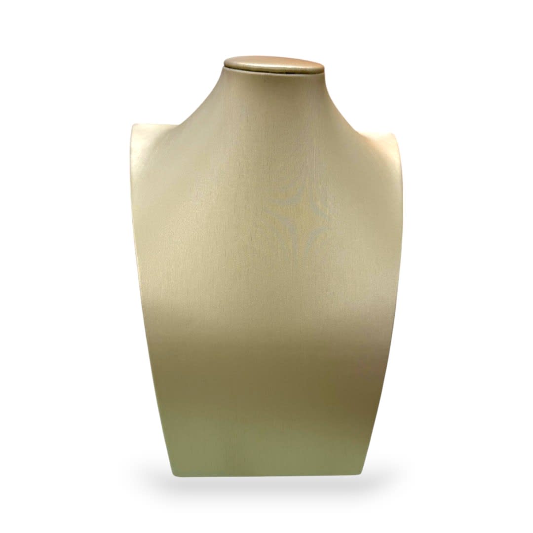 Exhibidor mostrario busto chico 20 cm eco cuero dorado / unidad4