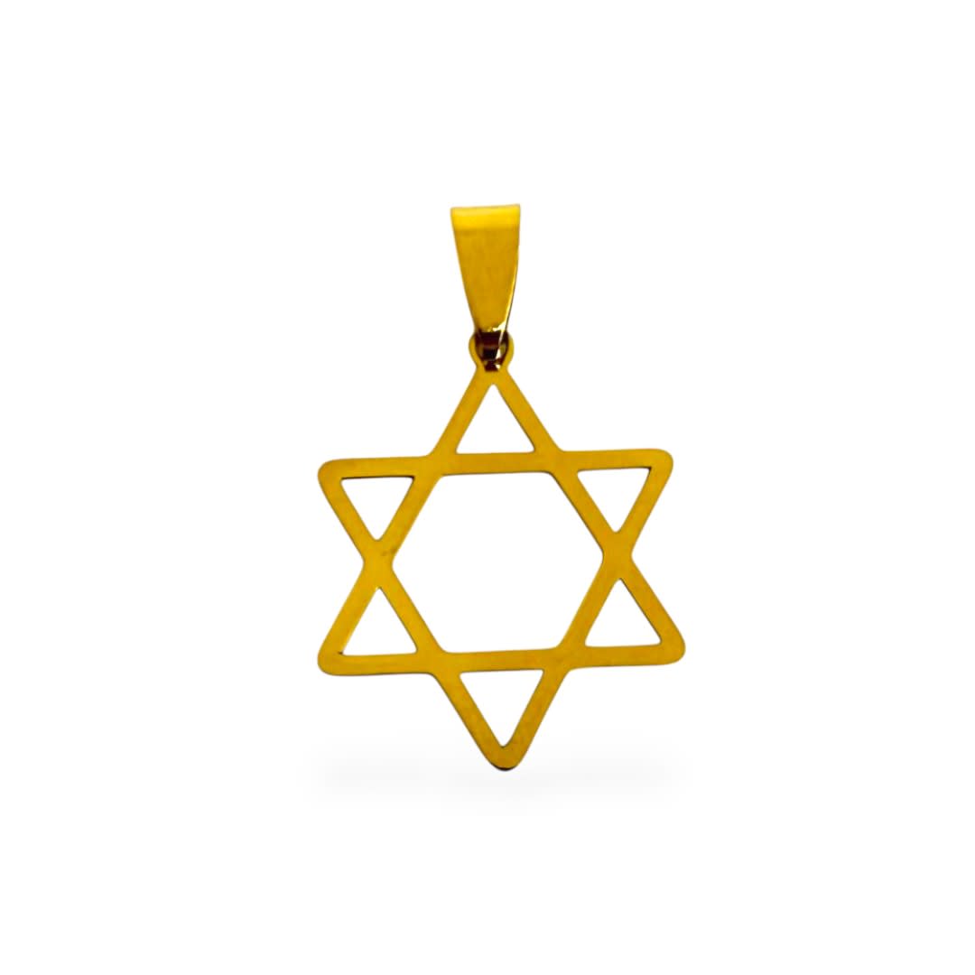 Dije colgante estrella de David acero 25 mm / unidad2