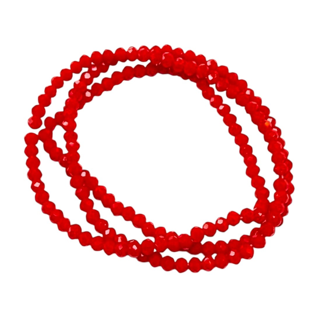 Sarta cristales 1 mm murano facetado unicolor / tira9