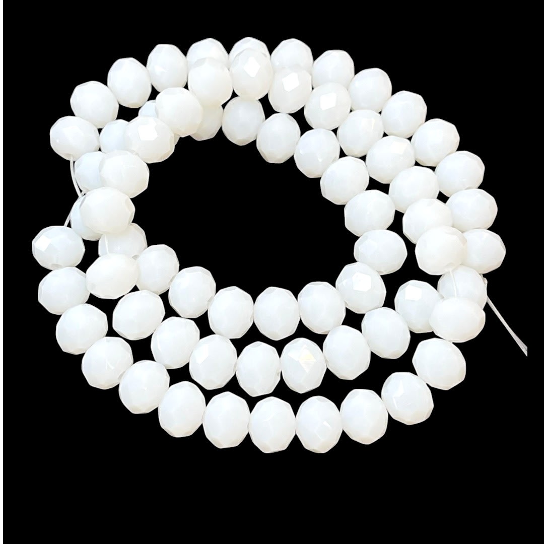 Sarta cristales 8 mm murano facetado unicolor / tira6