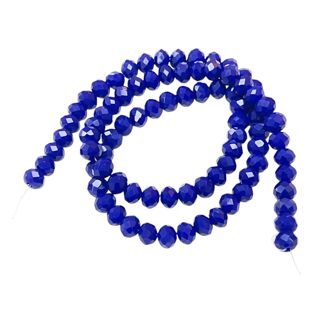 Sarta cristales 6 mm murano facetado unicolor / tira16