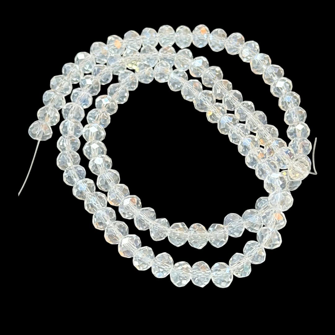 Sarta cristales 6 mm murano facetado unicolor / tira17