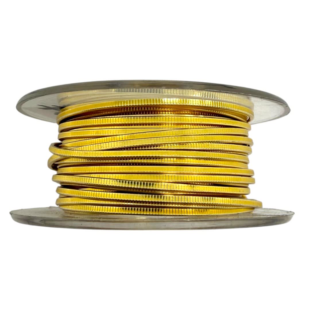 Alambre texturizado calibre 18 dorado americraft supply gold 3.5 m / rollo2