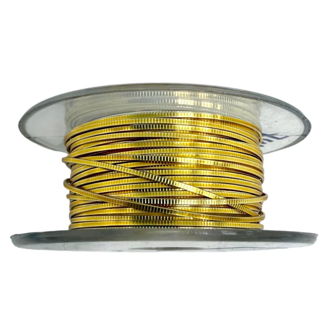 Alambre texturizado calibre 20 dorado americraft supply gold 3.5 m / rollo4