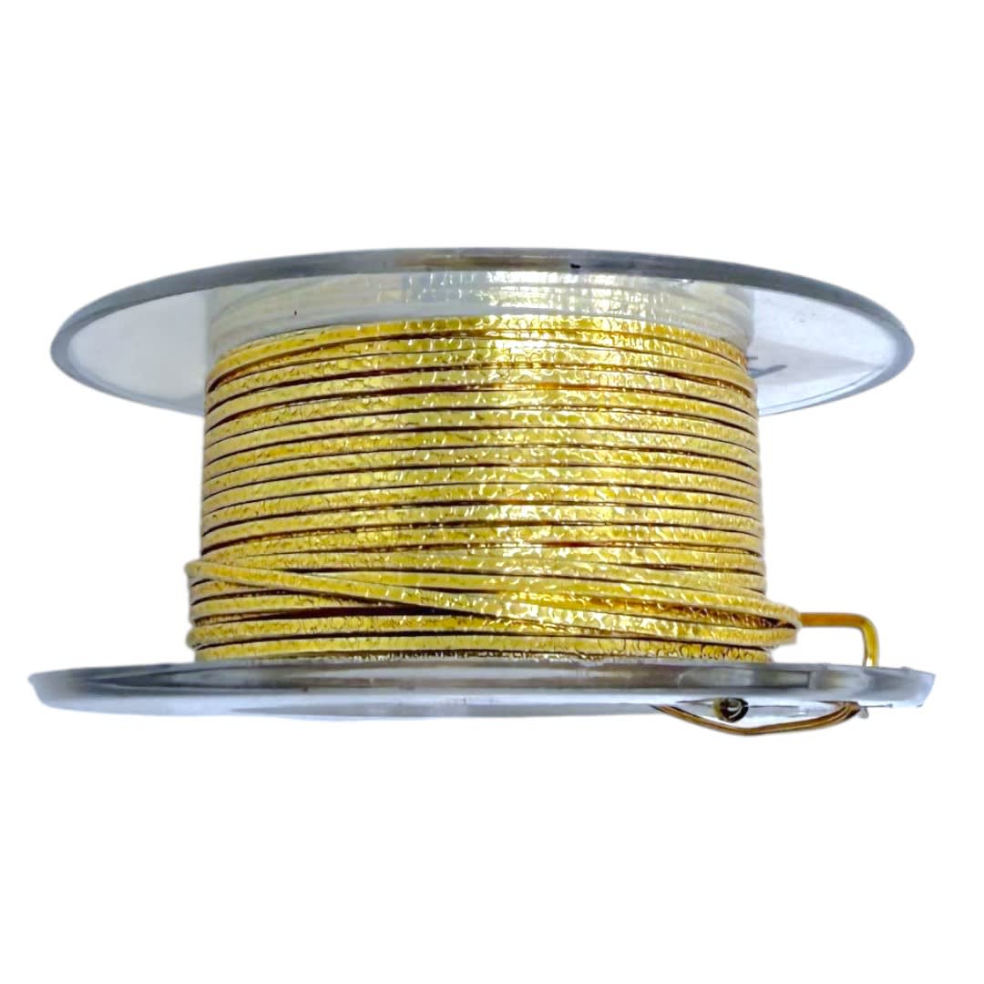 Alambre texturizado calibre 22 dorado americraft supply gold 3.5 m / rollo1