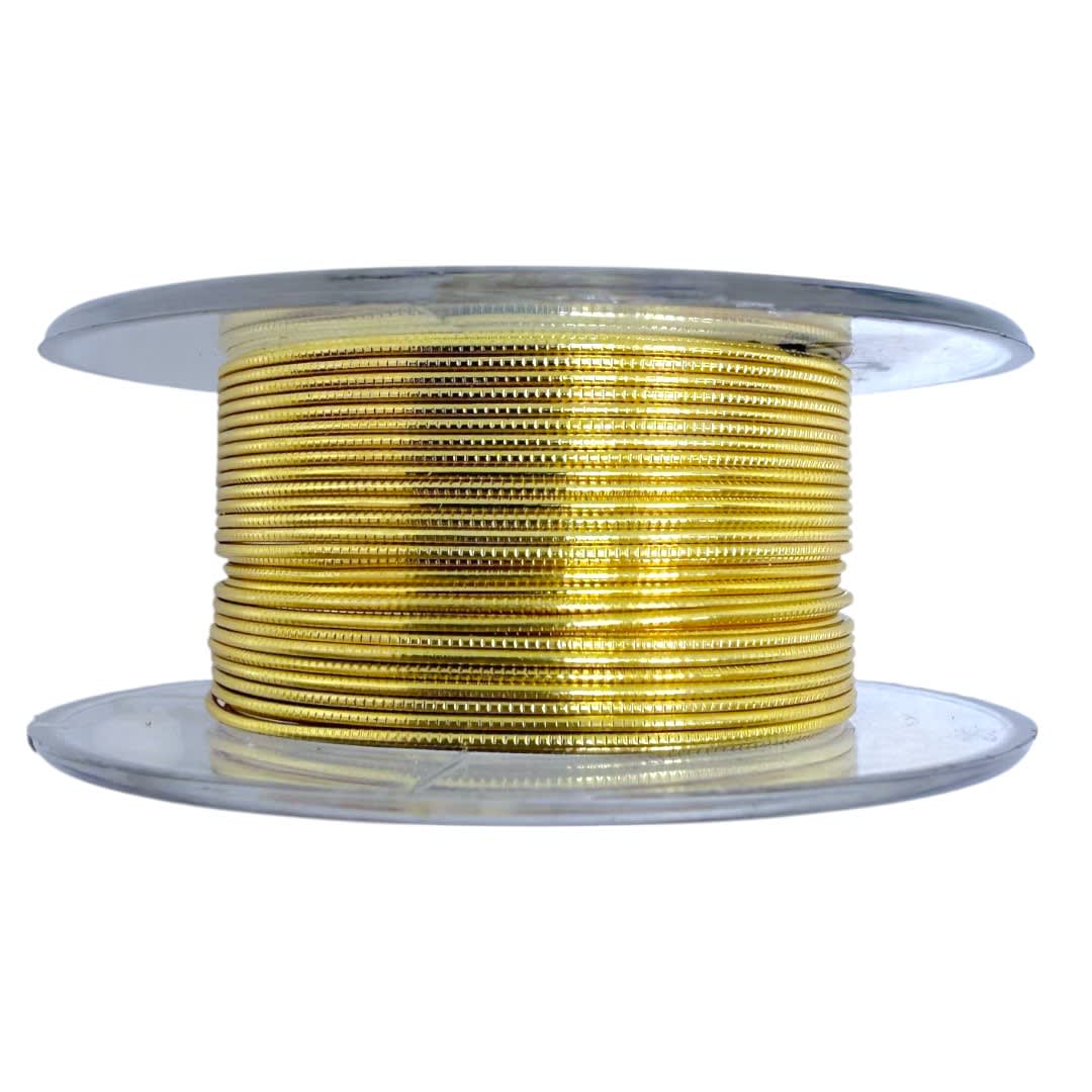 Alambre texturizado calibre 22 dorado americraft supply gold 3.5 m / rollo2
