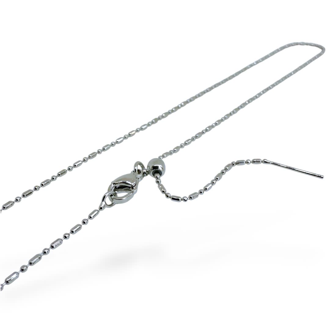 Cadena armada ajustable punto y coma baño de platino/ unidad1