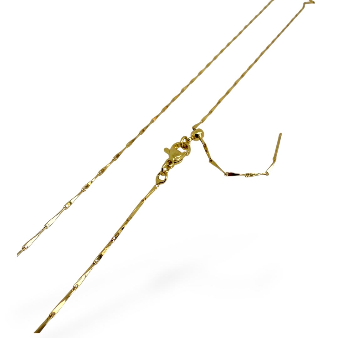 Cadena armada ajustable palitos aguja baño de oro / unidad1