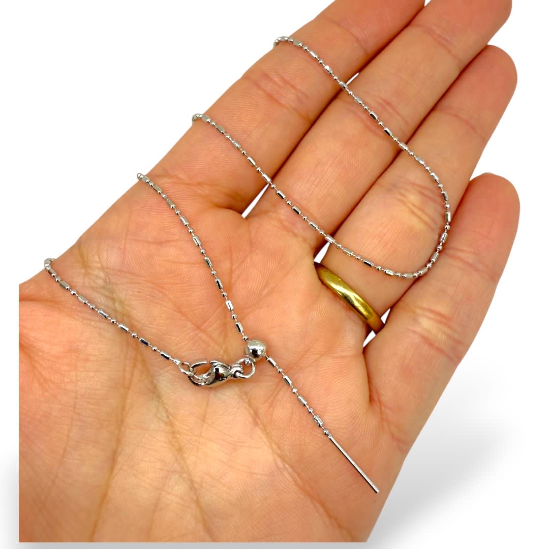 Cadena armada ajustable punto y coma baño de platino/ unidad2