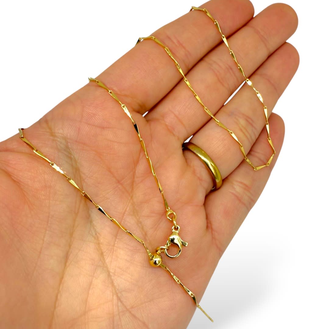 Cadena armada ajustable palitos aguja baño de oro / unidad2