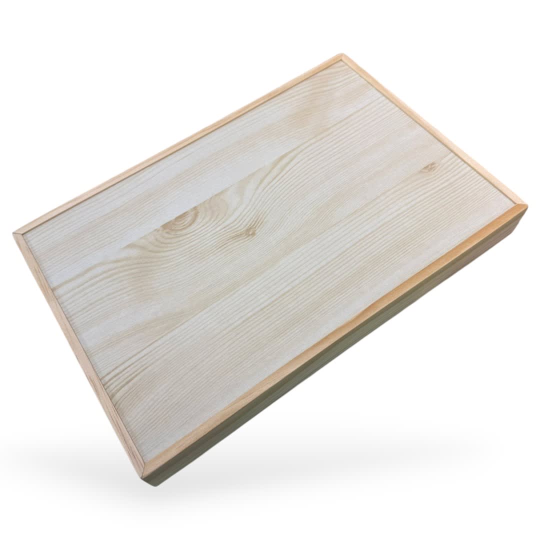Exhibidor mostrario anillos 30x20 cm tela madera / unidad4