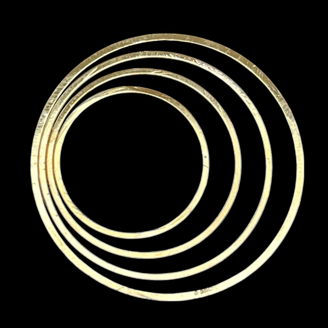 Figura cerrada círculo 35 a 20 mm baño oro / unidad3