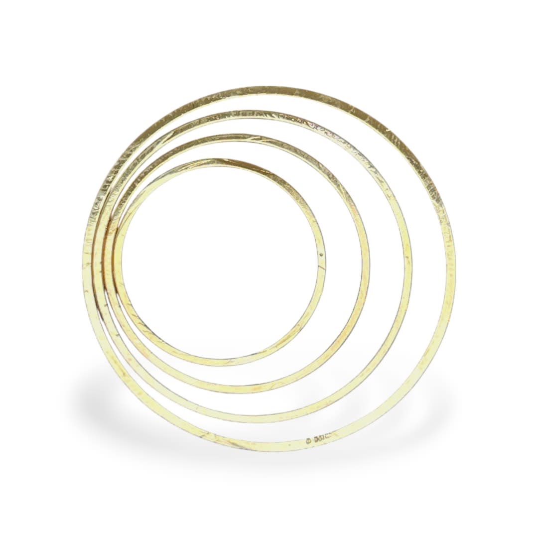 Figura cerrada círculo 35 a 20 mm baño oro / unidad1