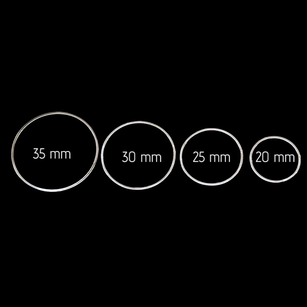 Figura cerrada círculo 35 a 20 mm baño platino / unidad2