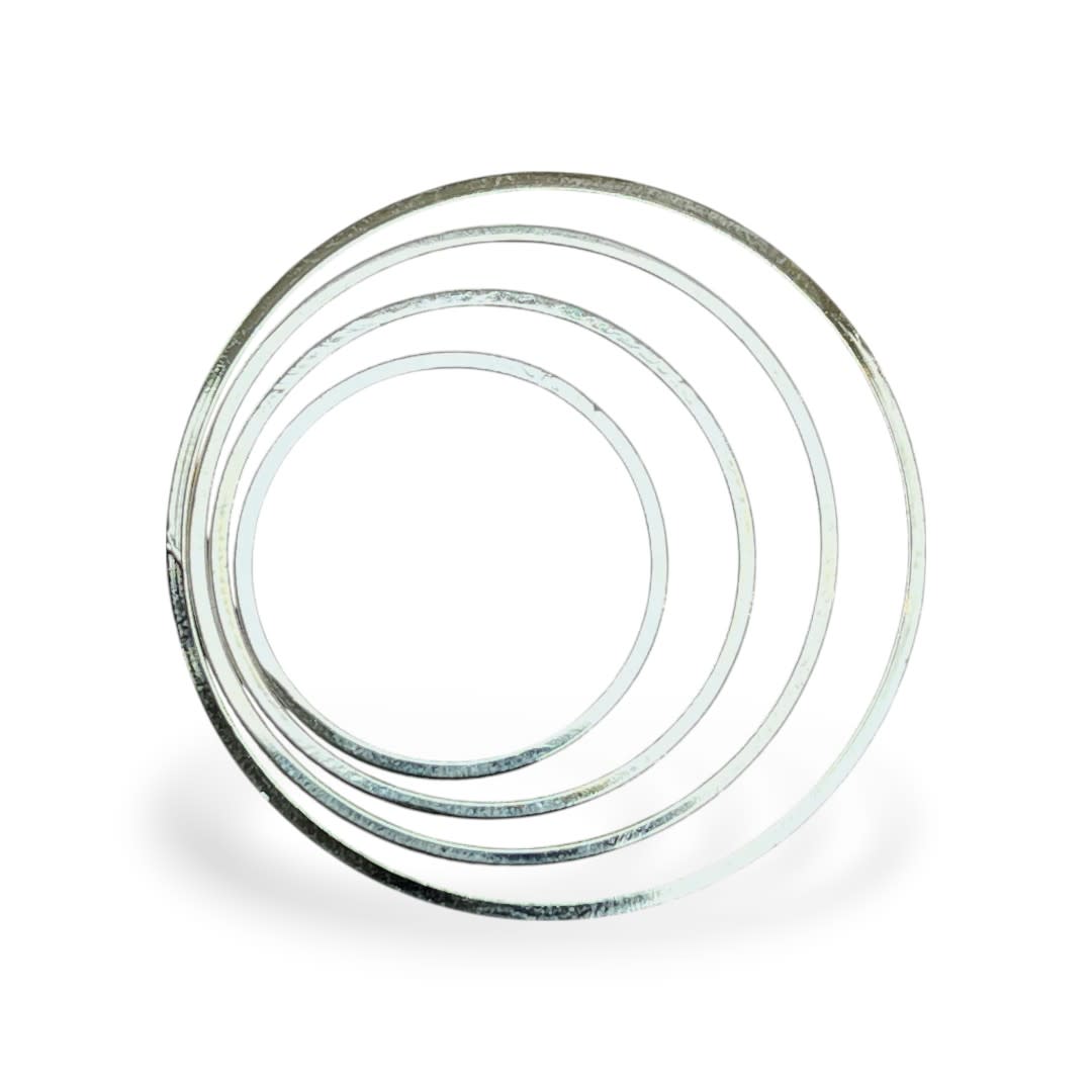 Figura cerrada círculo 35 a 20 mm baño platino / unidad1