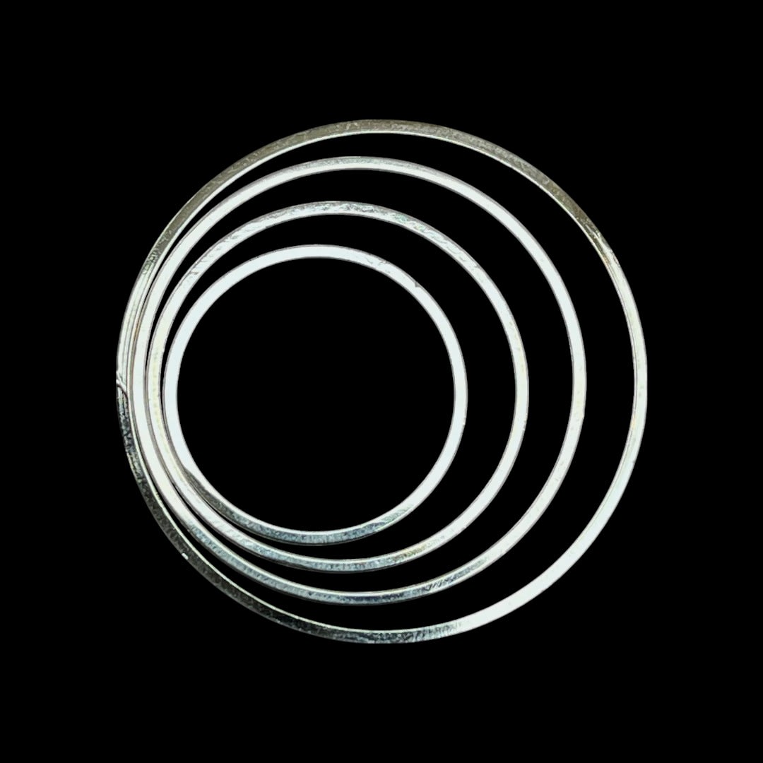 Figura cerrada círculo 35 a 20 mm baño platino / unidad3