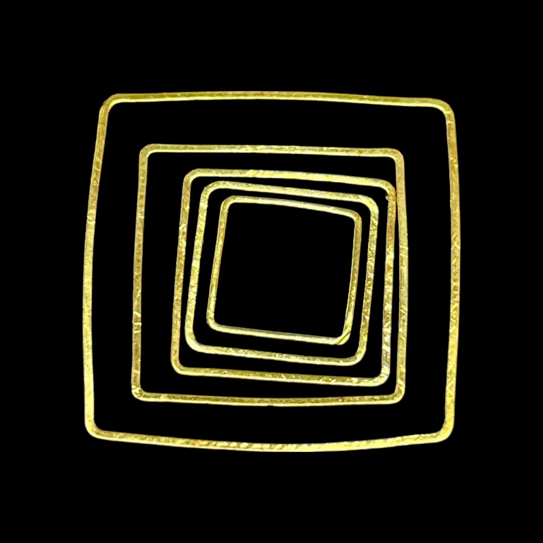 Figura cerrada cuadrado 20 a 8 mm baño oro / unidad3