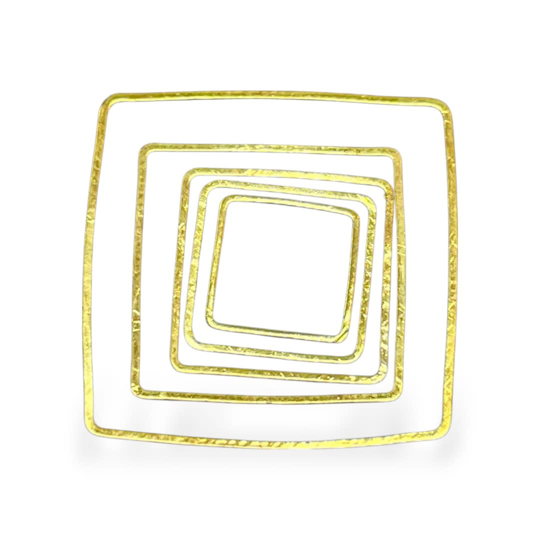 Figura cerrada cuadrado 20 a 8 mm baño oro / unidad1