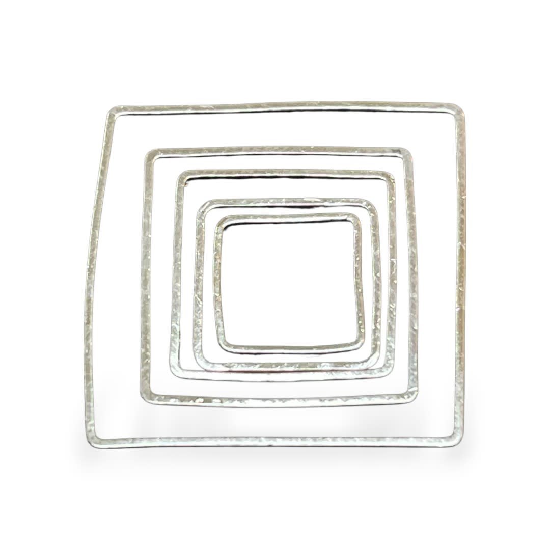 Figura cerrada cuadrado 20 a 8 mm baño platino / unidad1