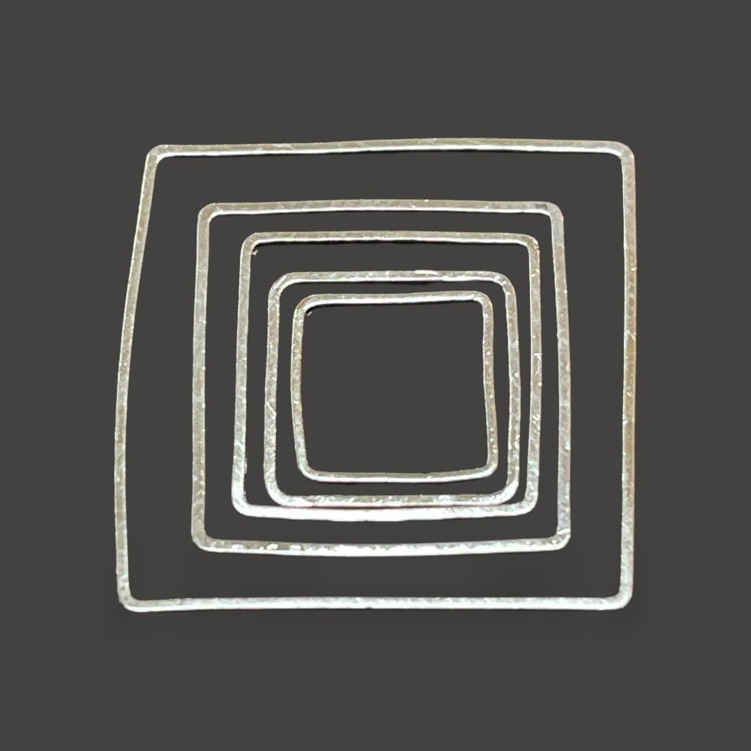 Figura cerrada cuadrado 20 a 8 mm baño platino / unidad3