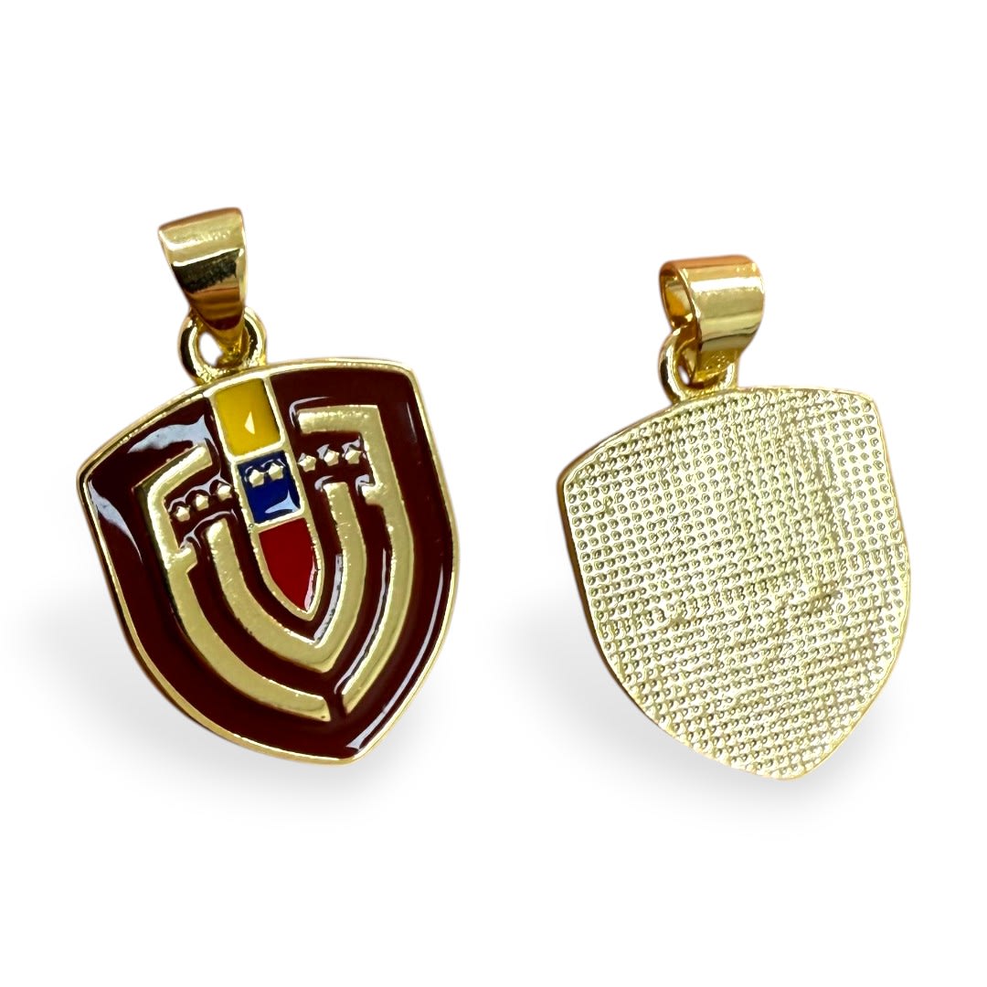 Dije colgante esmaltado venezuela vinotinto baño de oro / unidad1