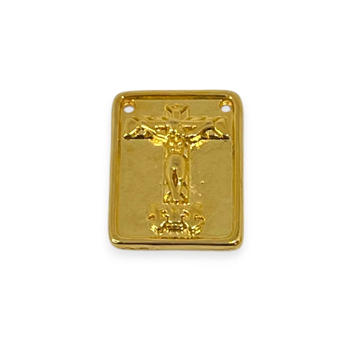 Dije escapulario religioso Virgen Cristo San Miguel baño de oro / unidad4
