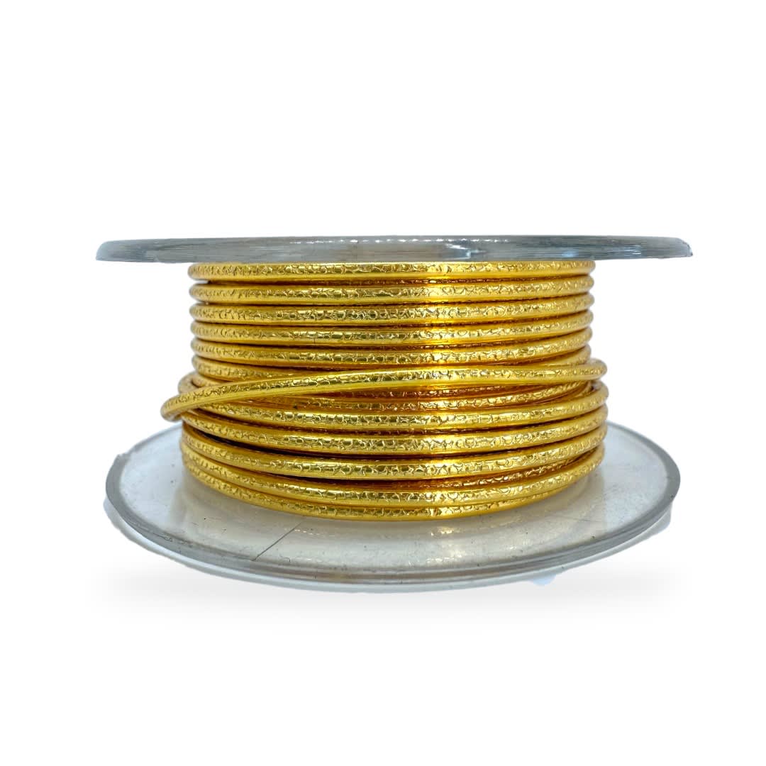 Alambre texturizado calibre 16 dorado americraft supply gold 2.5 m / rollo3