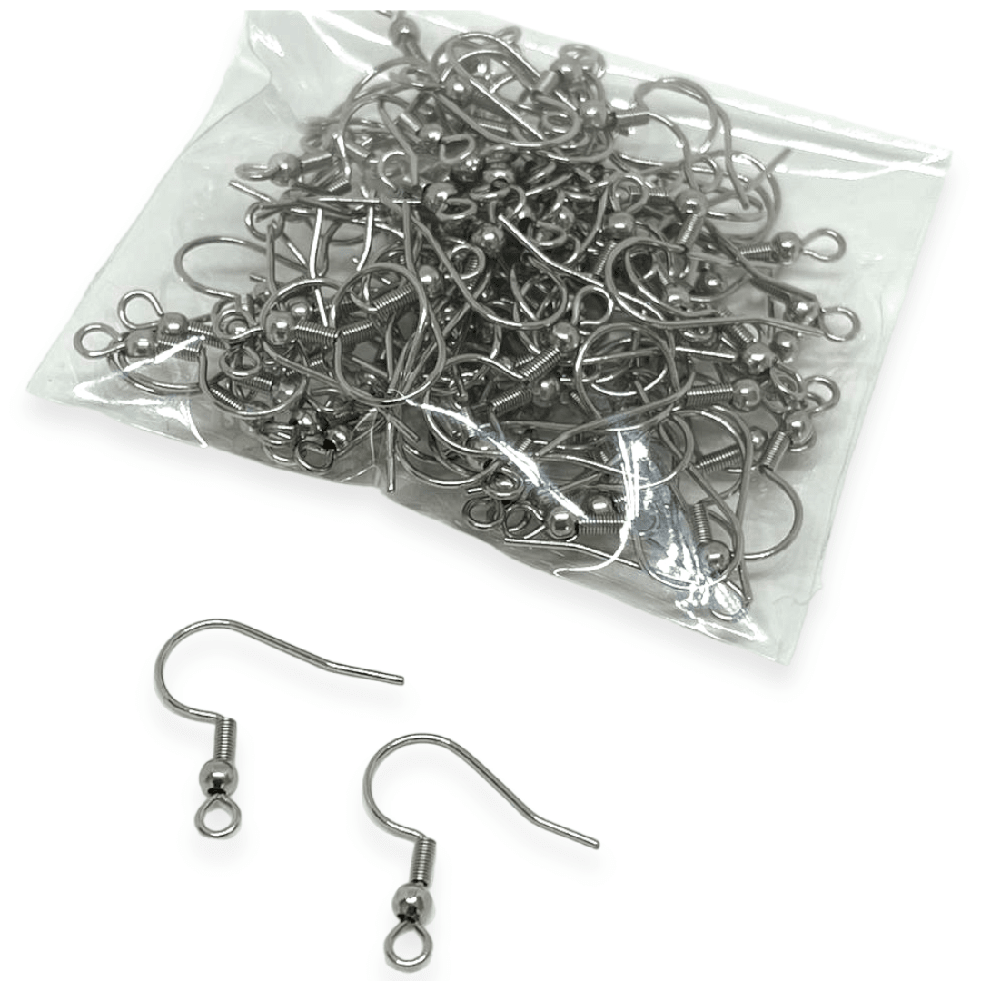 Base de aros tipo anzuelo gancho acero / 50 pares2