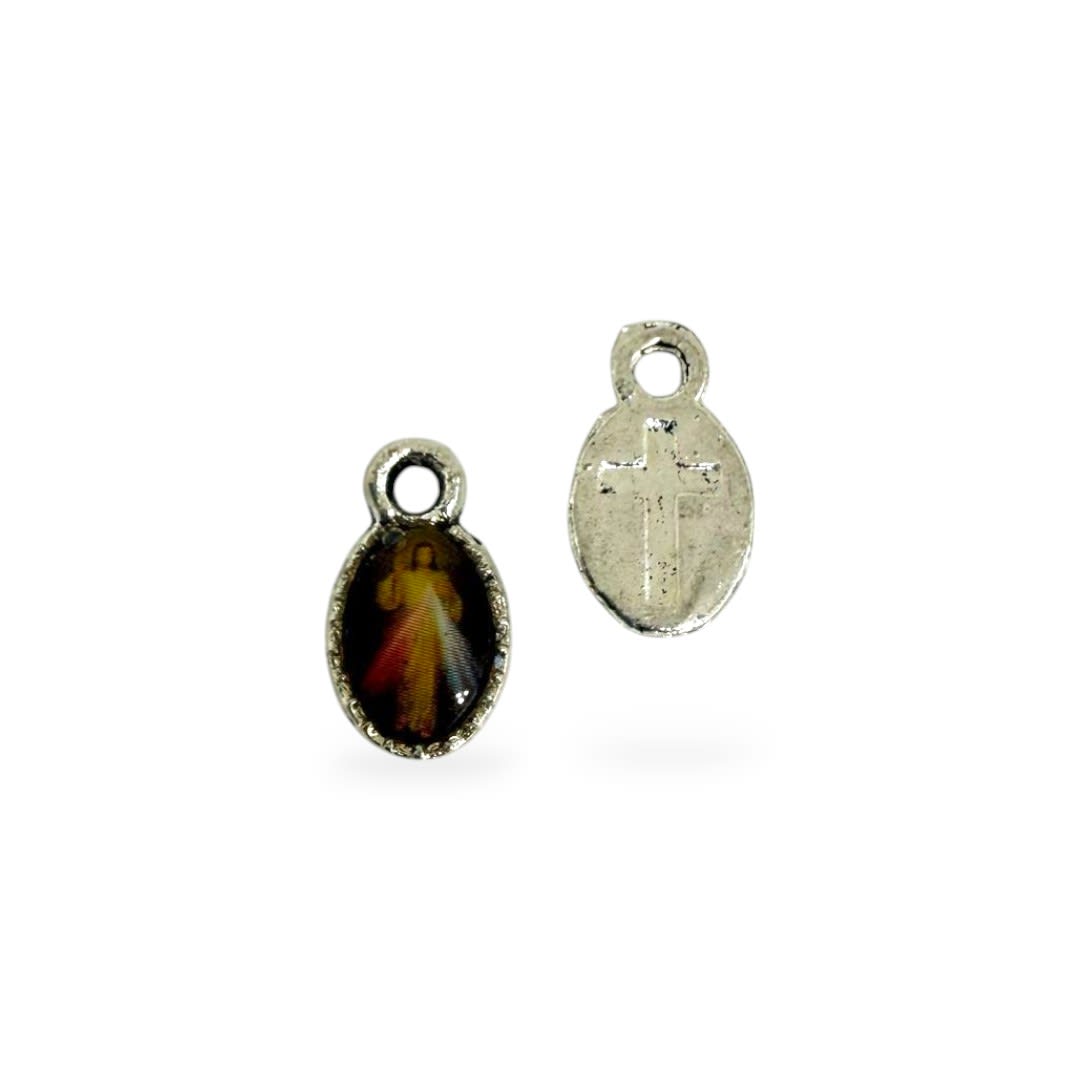 Dije colgante medalla jesús de la misericordia 10x8 mm aleación / unidad1