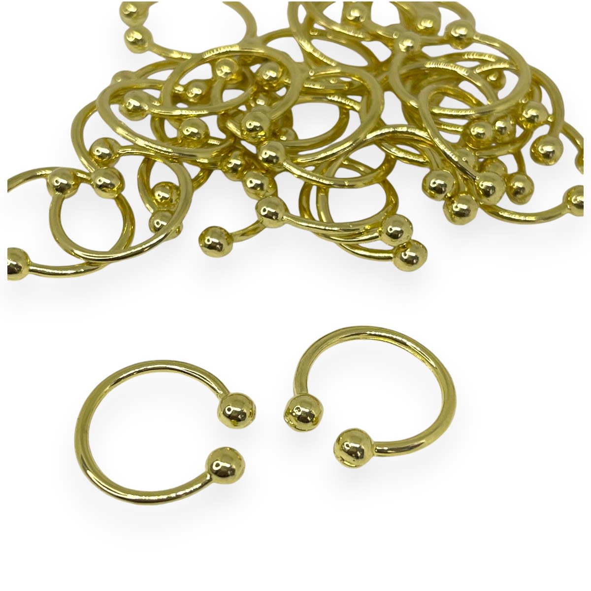 Base de aros lisa para ear cuff 20 mm baño de oro / unidad1