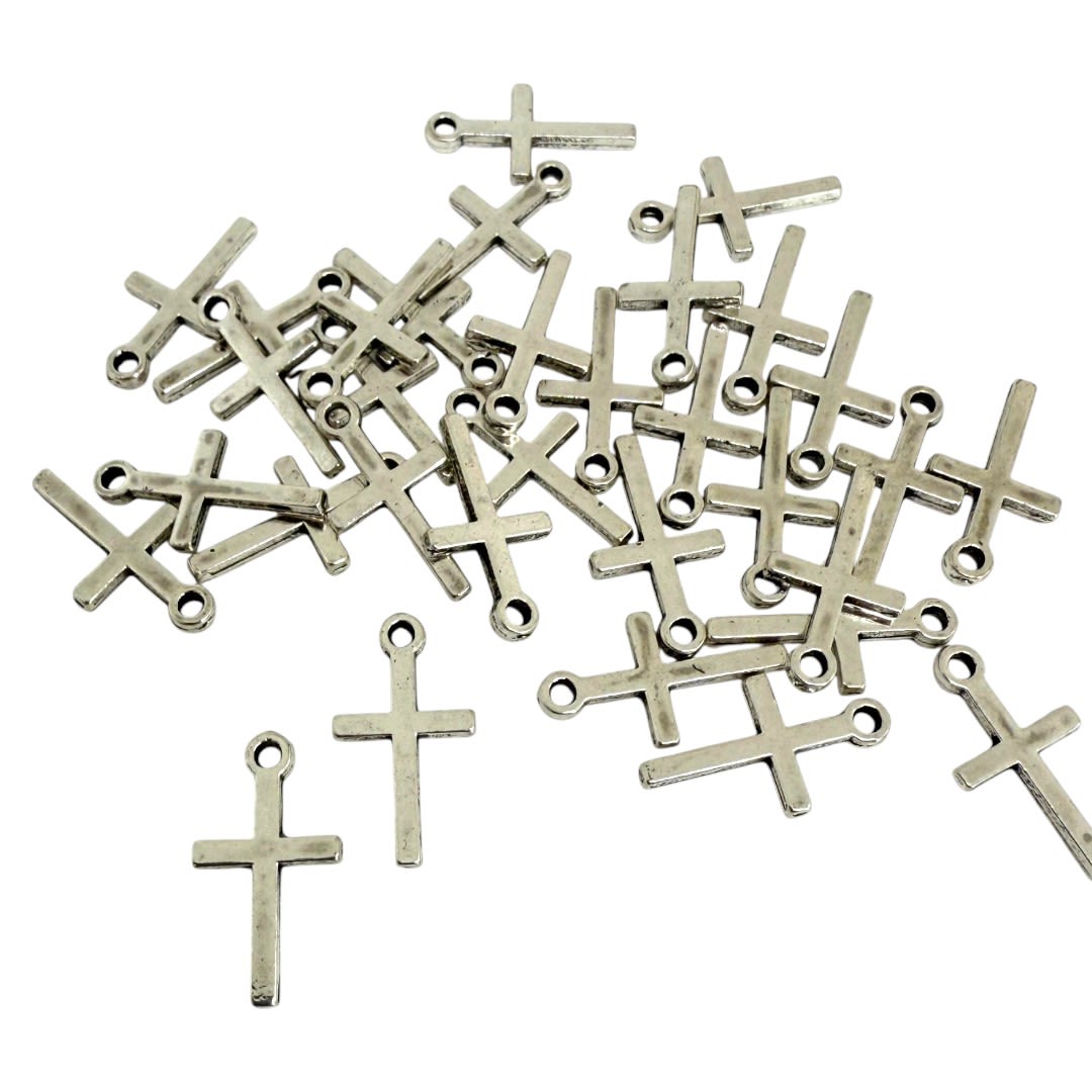 Dije colgante cruz 10x15 mm aleación / unidad2
