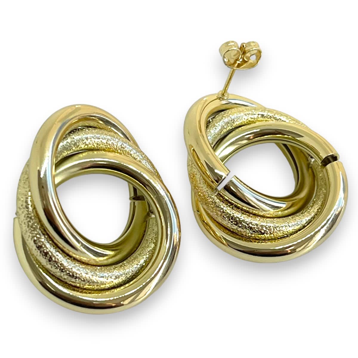 Aros topo topito nudos de anillo rodio / unidad2