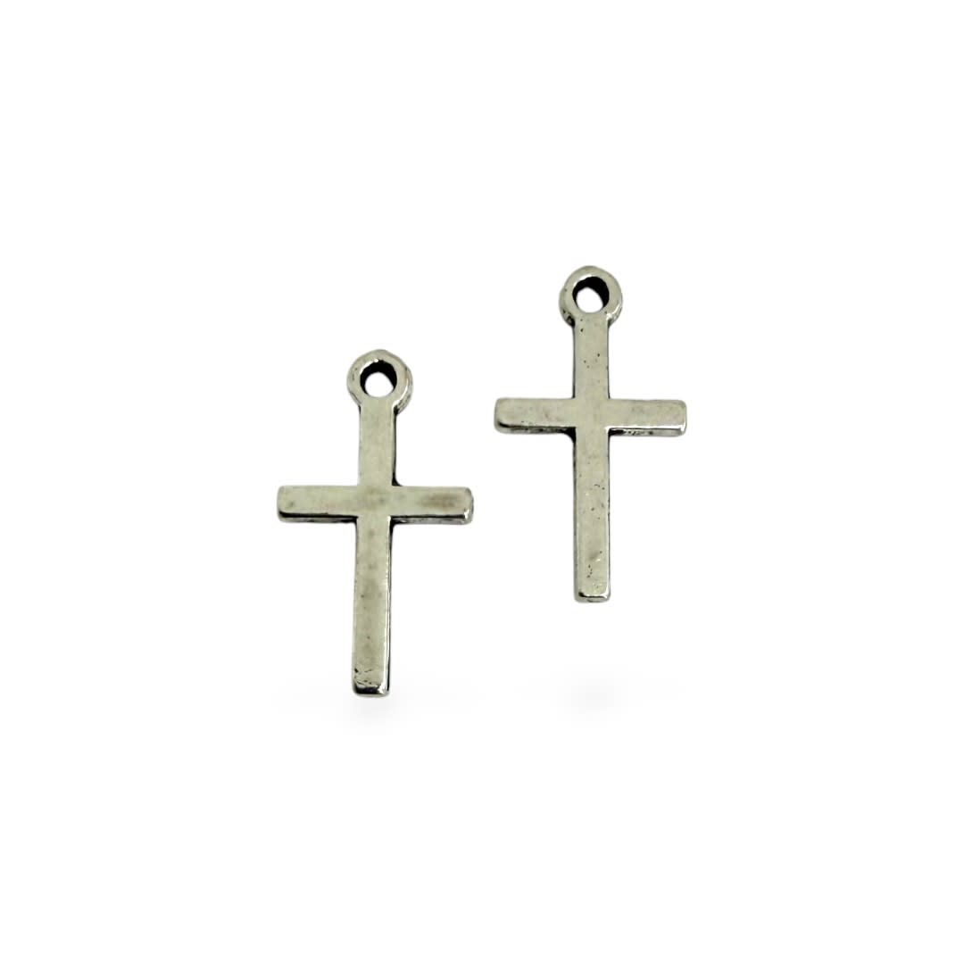Dije colgante cruz 10x15 mm aleación / unidad1