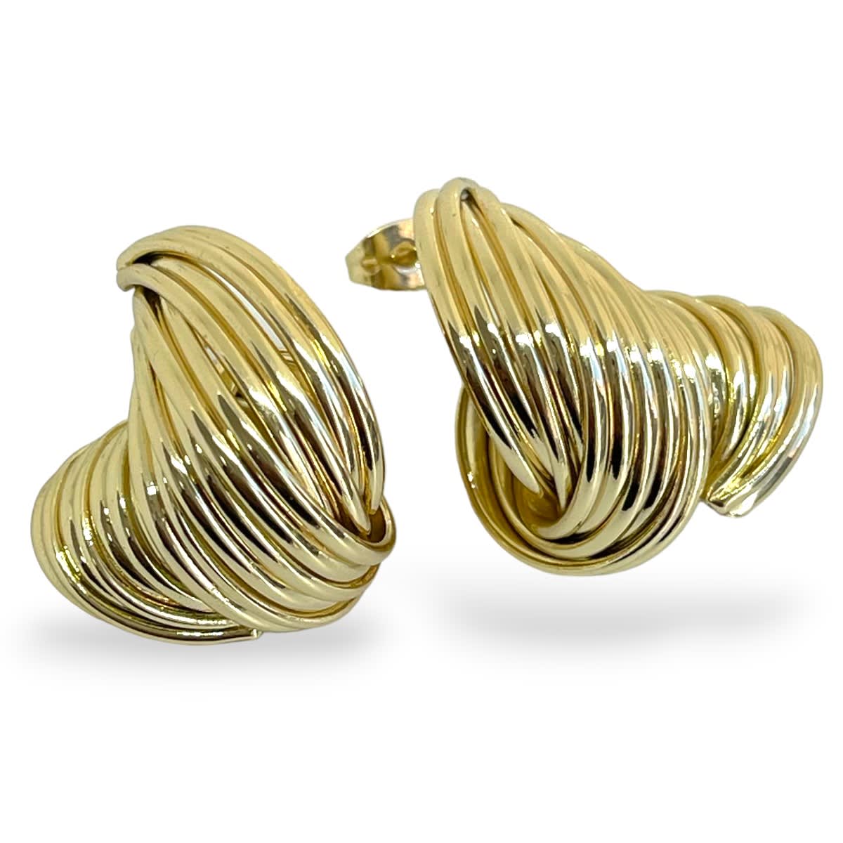 Aros topo topito onda espiral rodio / unidad1
