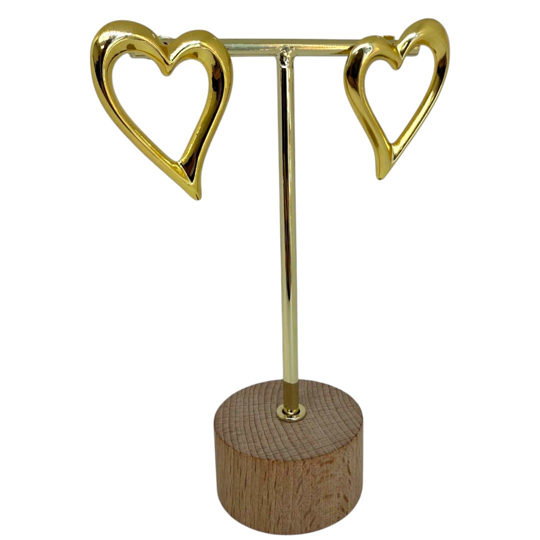 Aros topo maxi colgantes elegantes baño de oro / par13