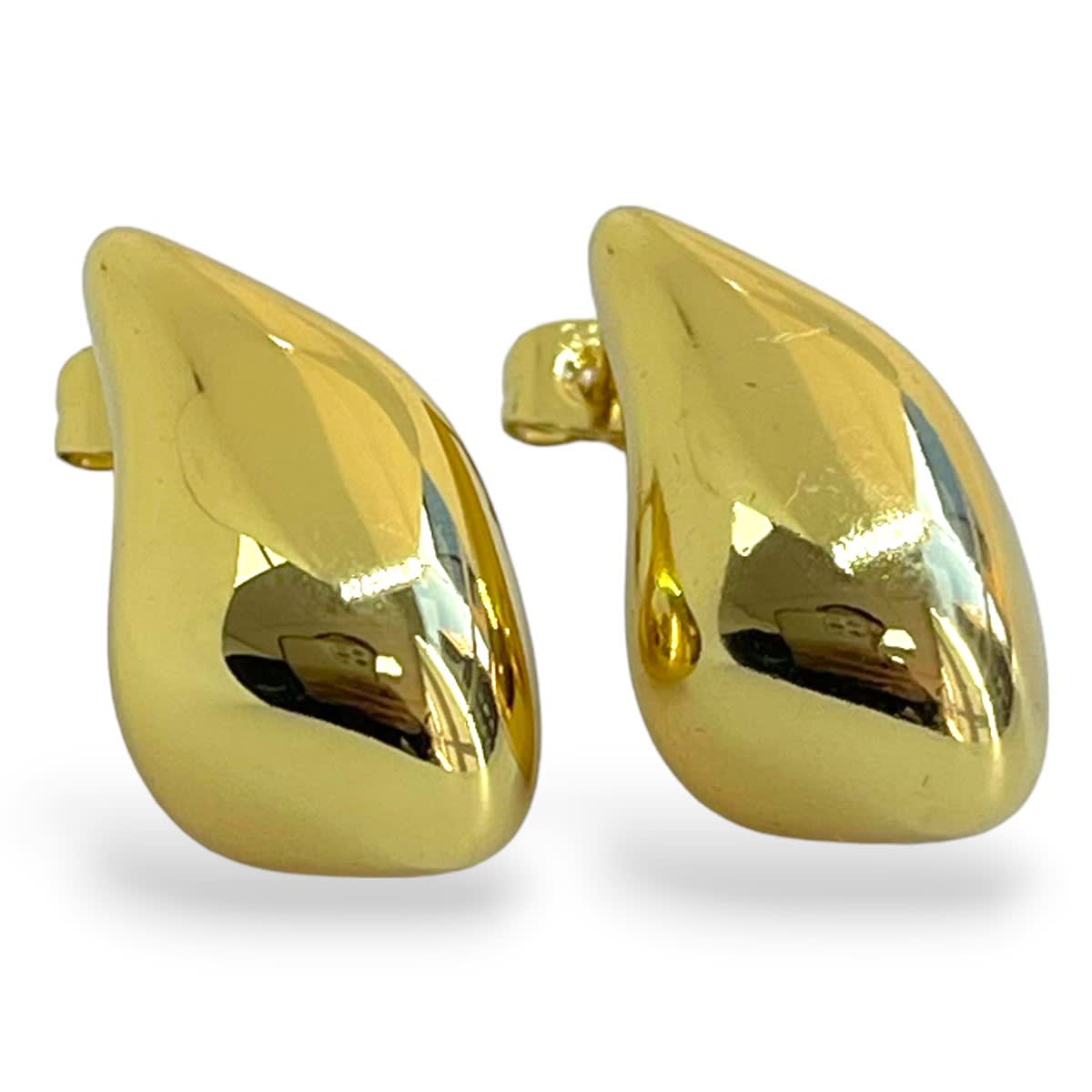 Aros topo topito gota facetada acero / unidad1