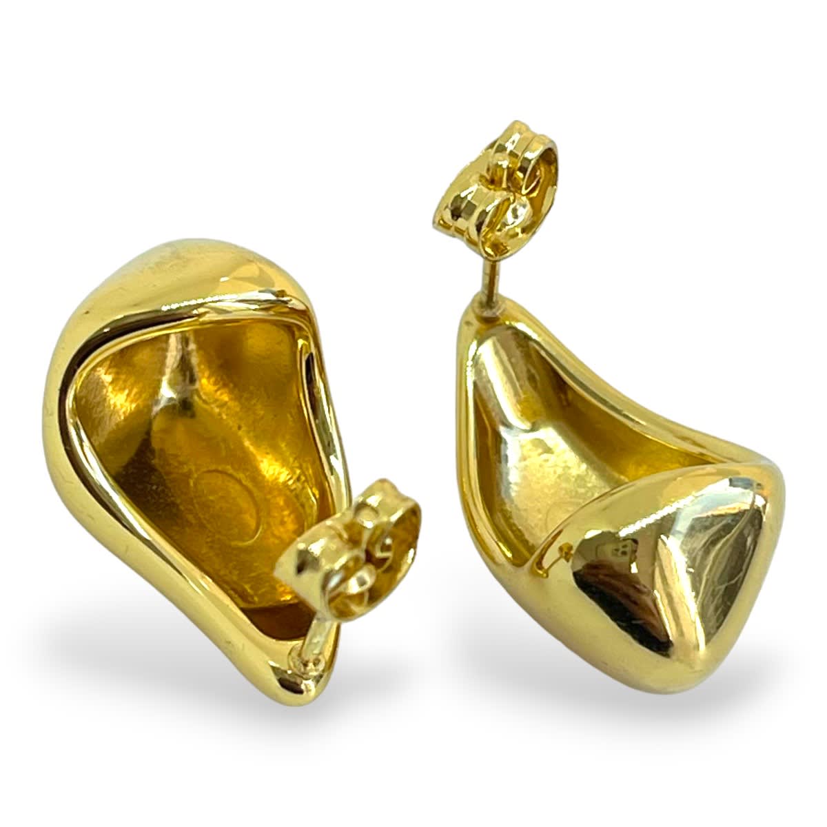 Aros topo topito gota facetada acero / unidad2