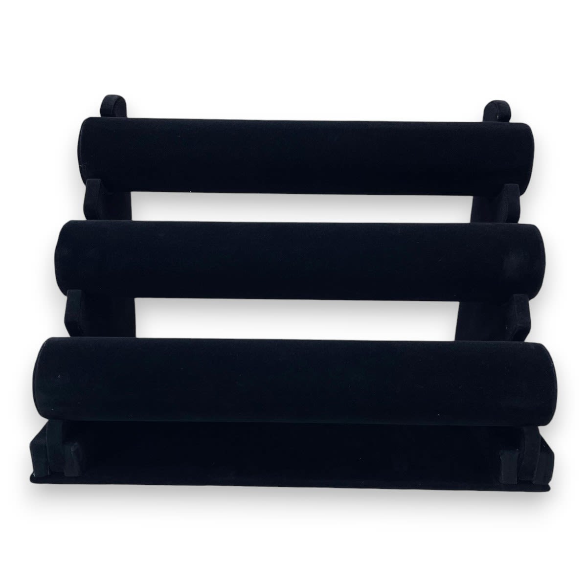 Exhibidor mostrario pulseras reloj tres niveles terciopelo negro / unidad2