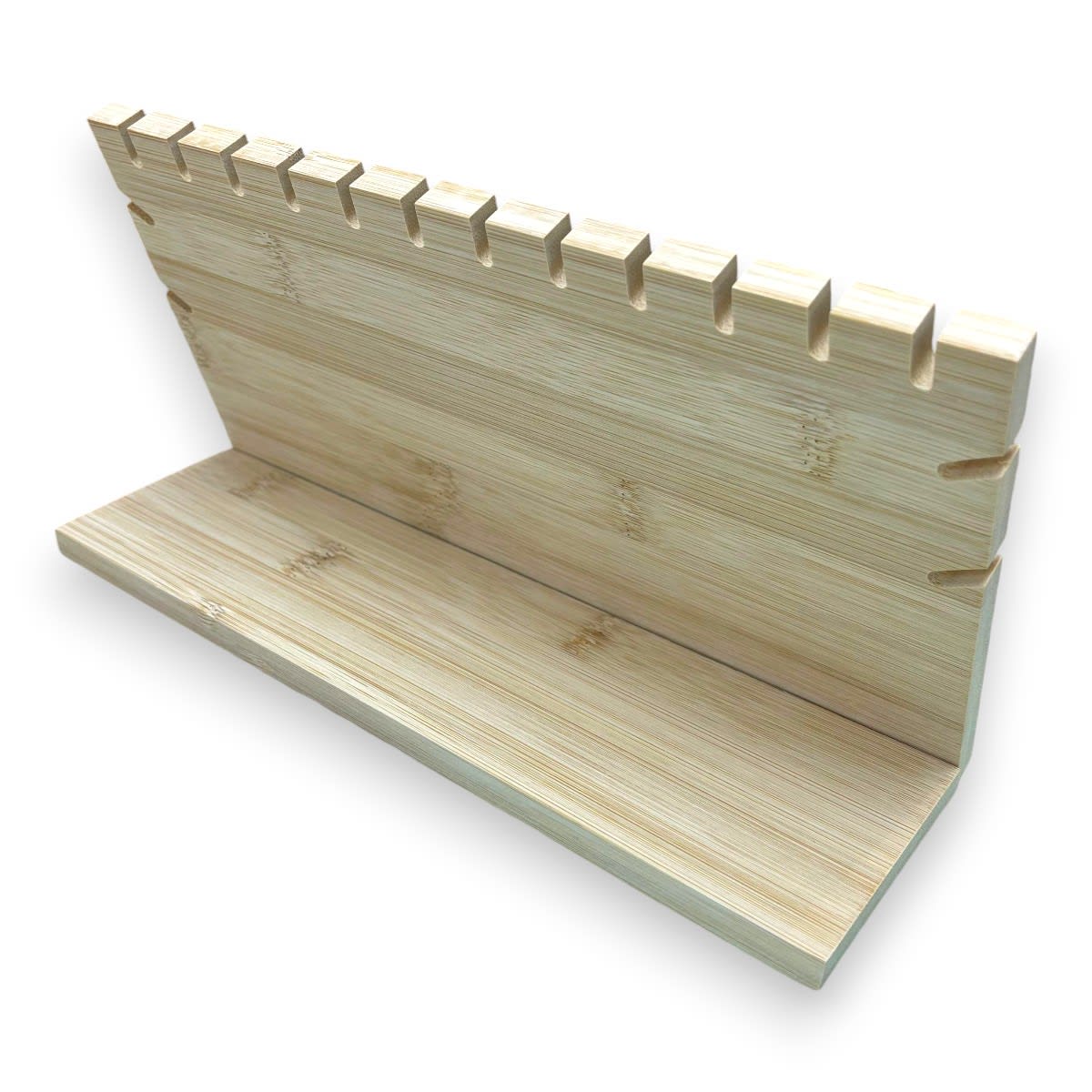 Exhibidor mostrario collar pulsera eco cuero negro madera horizontal / unidad3