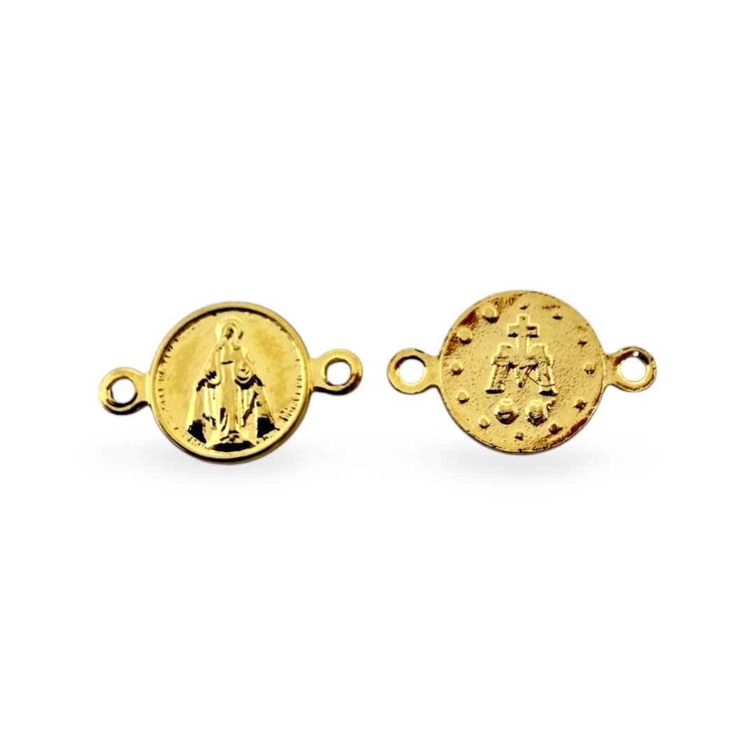 Mini dije conector Virgen de los rayos 9 mm gold-filled / unidad1
