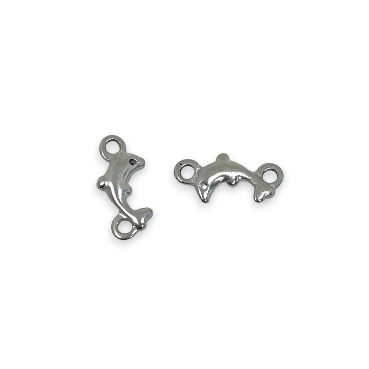 Dije conector mini corazón estrella cruz acero plateado / unidad4