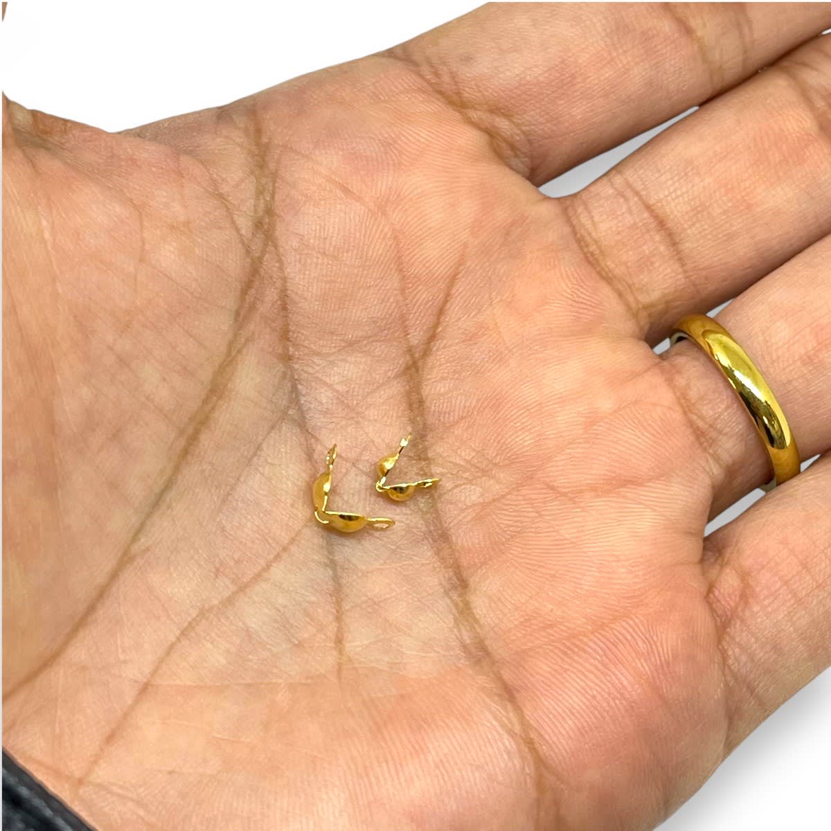 Tapa nudos 8 - 6 mm Baño de oro 18k / gramo5