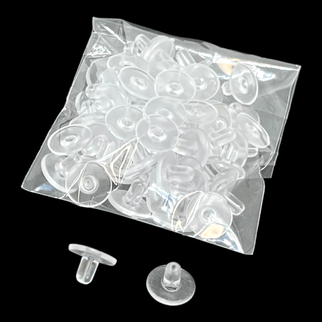 Tapones de goma 10x7 mm estilo almohadilla para aros  / 60 uds1