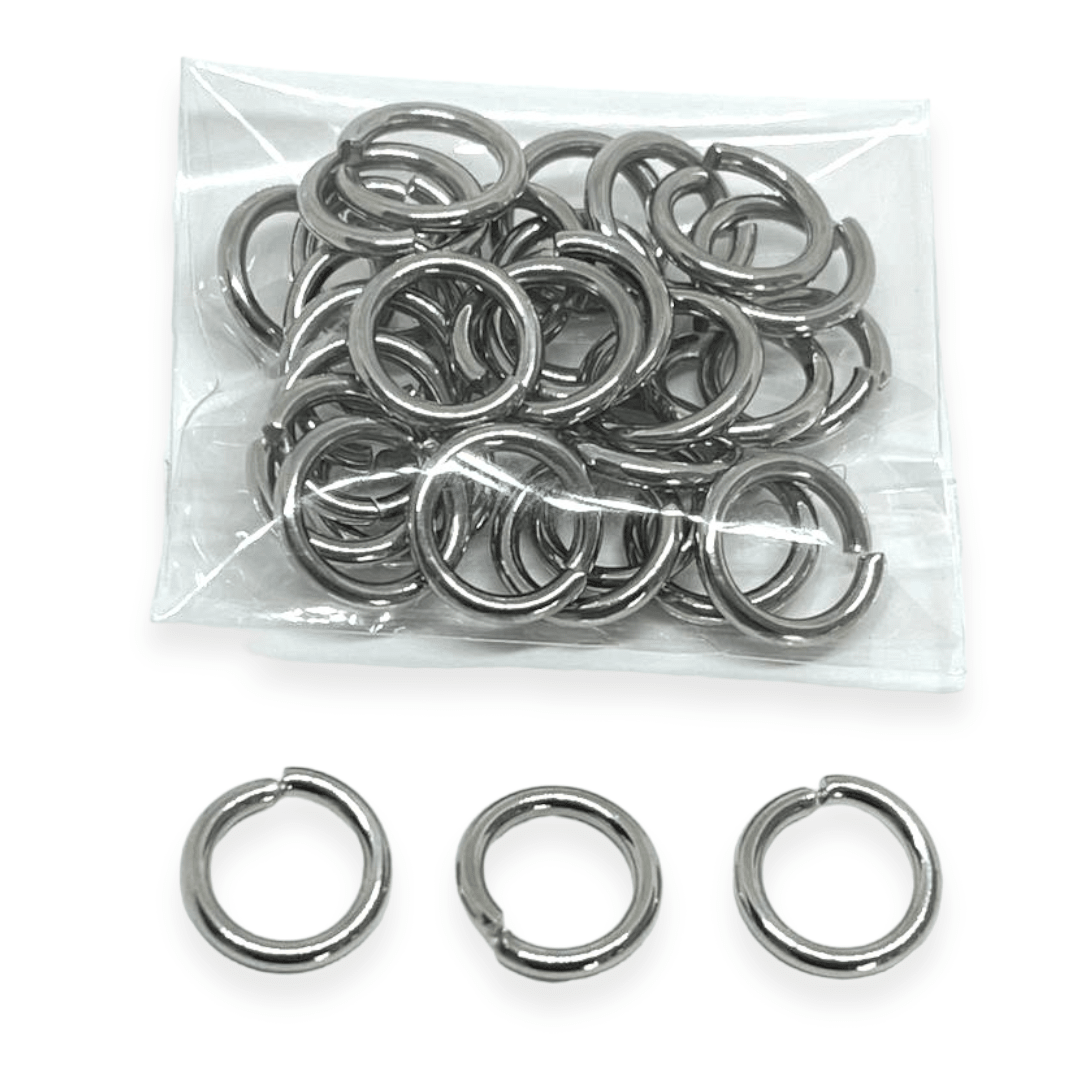 Argollas de unión 8 - 10 mm Acero plateado / 10 gramos3