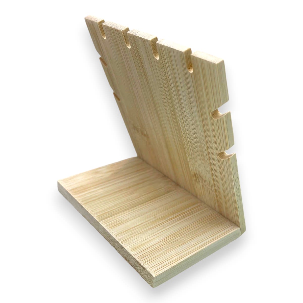 Exhibidor mostrario collar pulsera eco cuero negro madera / unidad3